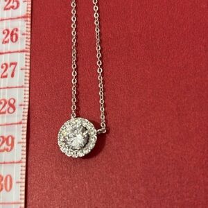 Nordstrom Silver Pendant Necklace Cubic Zirconia